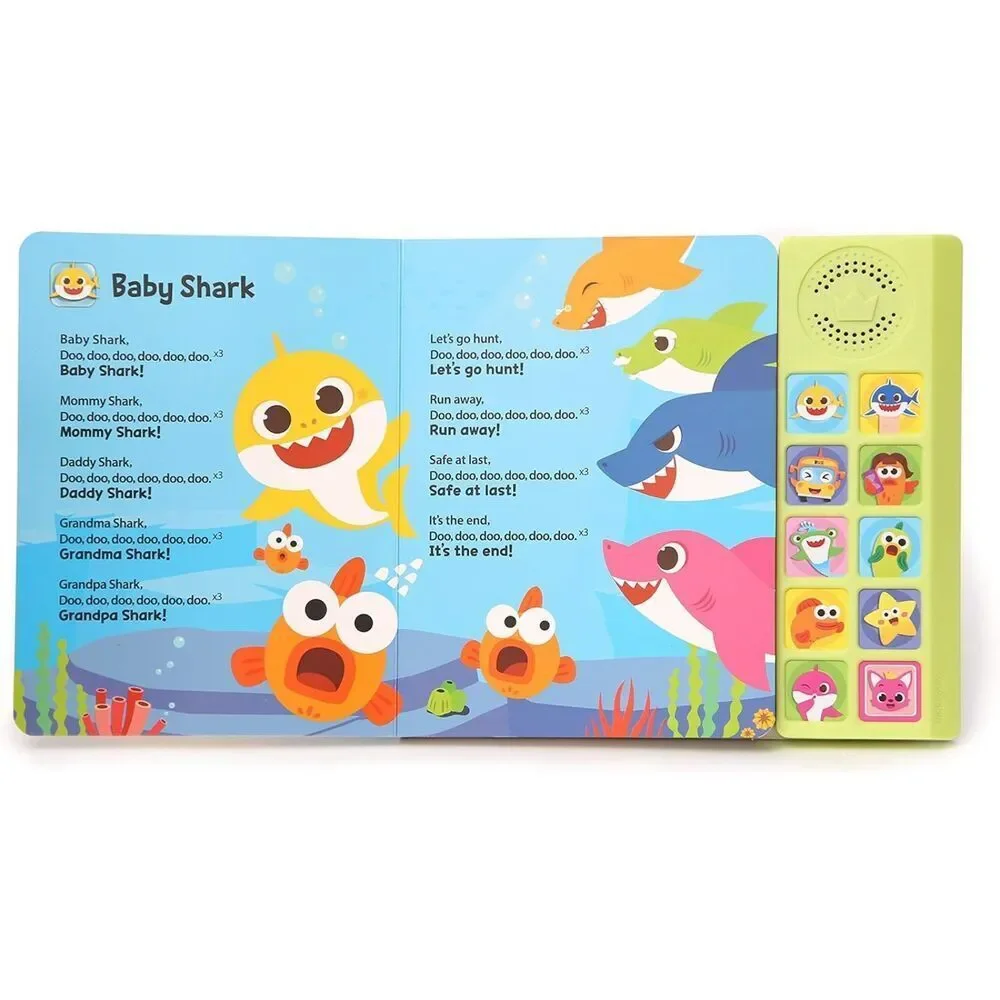 Pinkfong 10 Button Sound Book Baby Shark Sings Learning Education Talking Book
